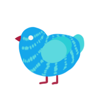 (unnamed), a sky and aqua chicken with a bar pattern