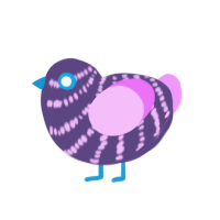 (unnamed), a overcast and lavender chicken with a bar pattern