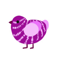 GetInto Hypnosis Mic, a plum and lavender chicken with a bar pattern