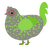 Mossy Cobblestone, a ash and grass chicken with a speckle pattern