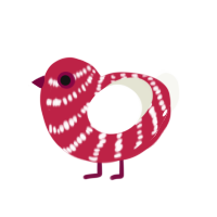 (unnamed), a crimson and white chicken with a bar pattern