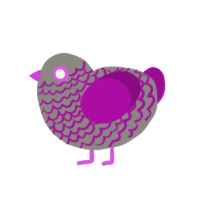 (unnamed), a ash and plum chicken with a lace pattern