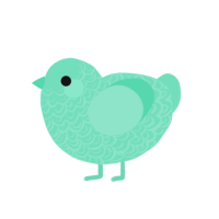 Tie, a mint chicken with a double-lace pattern