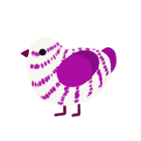 (unnamed), a white and plum chicken with a bar pattern