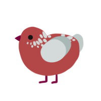 (unnamed), a red and silver chicken with a neck-speckle pattern