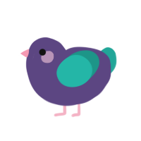 (unnamed), a overcast and turquoise chicken