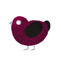 (unnamed), a maroon and sable chicken with a double-lace pattern