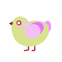 (unnamed), a lemon and lavender chicken with a neck-speckle pattern