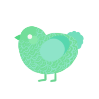 (unnamed), a spring and mint chicken with a double-lace pattern