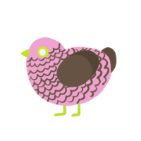 (unnamed), a pink and bark chicken with a lace pattern