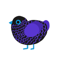 (unnamed), a sable and indigo chicken with a lace pattern