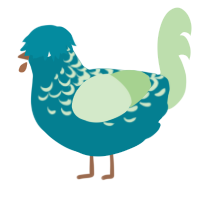 Riverbank, a sea and gluppy chicken with a half-lace pattern