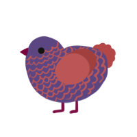 (unnamed), a overcast and red chicken with a lace pattern