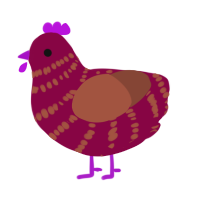 (unnamed), a maroon and russet chicken with a bar pattern