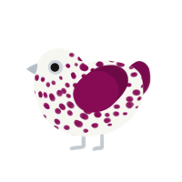 (unnamed), a white and wine chicken with a speckle pattern