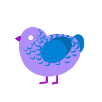 (unnamed), a lilac and sapphire chicken with a half-lace pattern