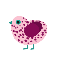 White Strawberry, a rose and wine chicken with a speckle pattern