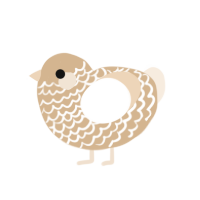 Mocha, a beige and cream chicken with a lace pattern