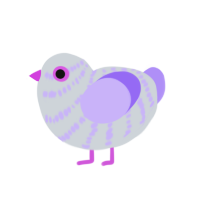 (unnamed), a mist and lilac chicken with a bar pattern