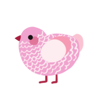 (unnamed), a pink and rose chicken with a lace pattern