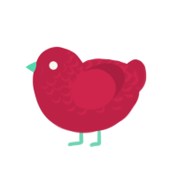 (unnamed), a crimson chicken with a half-lace pattern