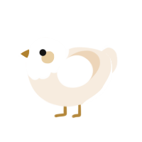 (unnamed), a cream chicken with a head pattern