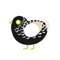 (unnamed), a sable and cream chicken with a half-lace pattern