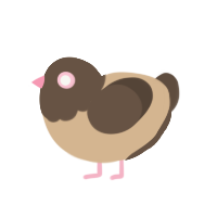 (unnamed), a beige and bark chicken with a head pattern