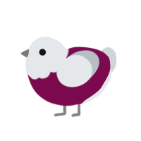 Lunar Snow, a wine and mist chicken with a head pattern