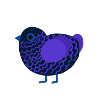 Grapes, a tumblr and indigo chicken with a lace pattern