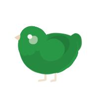 (unnamed), a viridian chicken with a head pattern