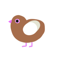 turnip, a brown and white chicken