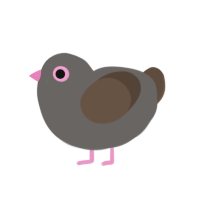 (unnamed), a grey and bark chicken