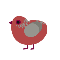 (unnamed), a red and ash chicken with a neck-speckle pattern