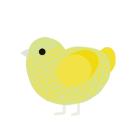 lemonhead, a lemon and yellow chicken with a lace pattern