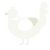 Ghost, a white chicken with a neck-speckle pattern