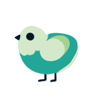 (unnamed), a turquoise and gluppy chicken with a head pattern