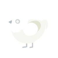 The Spectre, a white chicken with a head pattern