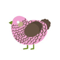 (unnamed), a pink and bark chicken with a lace pattern