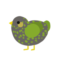 (unnamed), a grey and chartreuse chicken with a speckle pattern