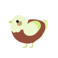 Mint Choco, a russet and apple chicken with a head pattern