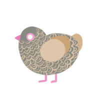 (unnamed), a ash and beige chicken with a double-lace pattern