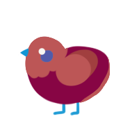 (unnamed), a maroon and red chicken with a head pattern