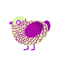 (unnamed), a apple and plum chicken with a lace pattern