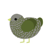 (unnamed), a ash and olive chicken with a lace pattern