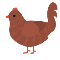 PALGANY, a russet chicken with a bar pattern