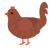 PALGANY, a russet chicken with a bar pattern