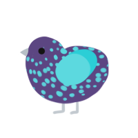 Alcyoneus, a overcast and aqua chicken with a speckle pattern