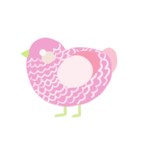 Lady Macbeth, a pink and rose chicken with a lace pattern