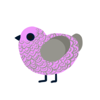 Magic Mirror, a lavender and ash chicken with a double-lace pattern